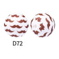 15mm Silicone Beads Rhombus Printed Design 50pcs 37