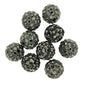 Clay Ball Rhinestone Beads 12mm Faceted Colorful Mix 50pcs