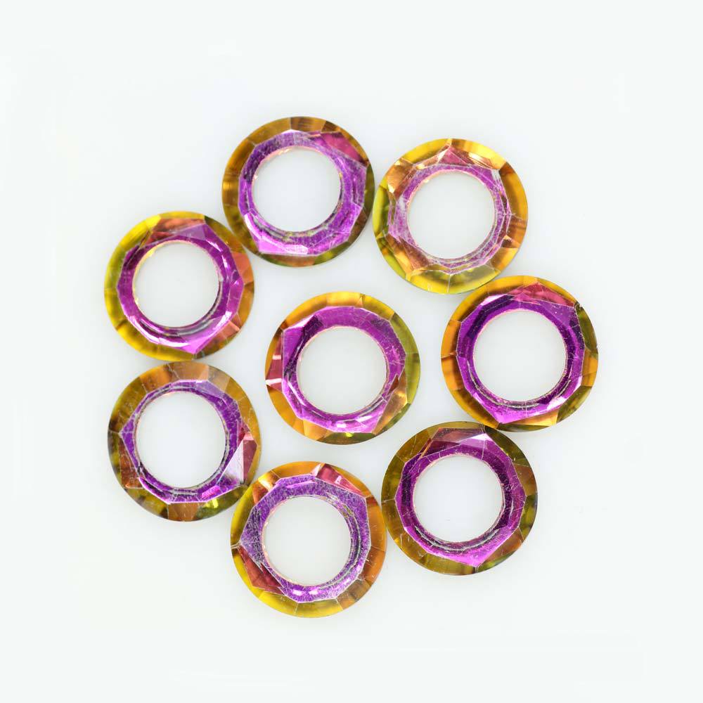 Glass Faceted Spacer Beads 8mm Large Hole 50pcs 22