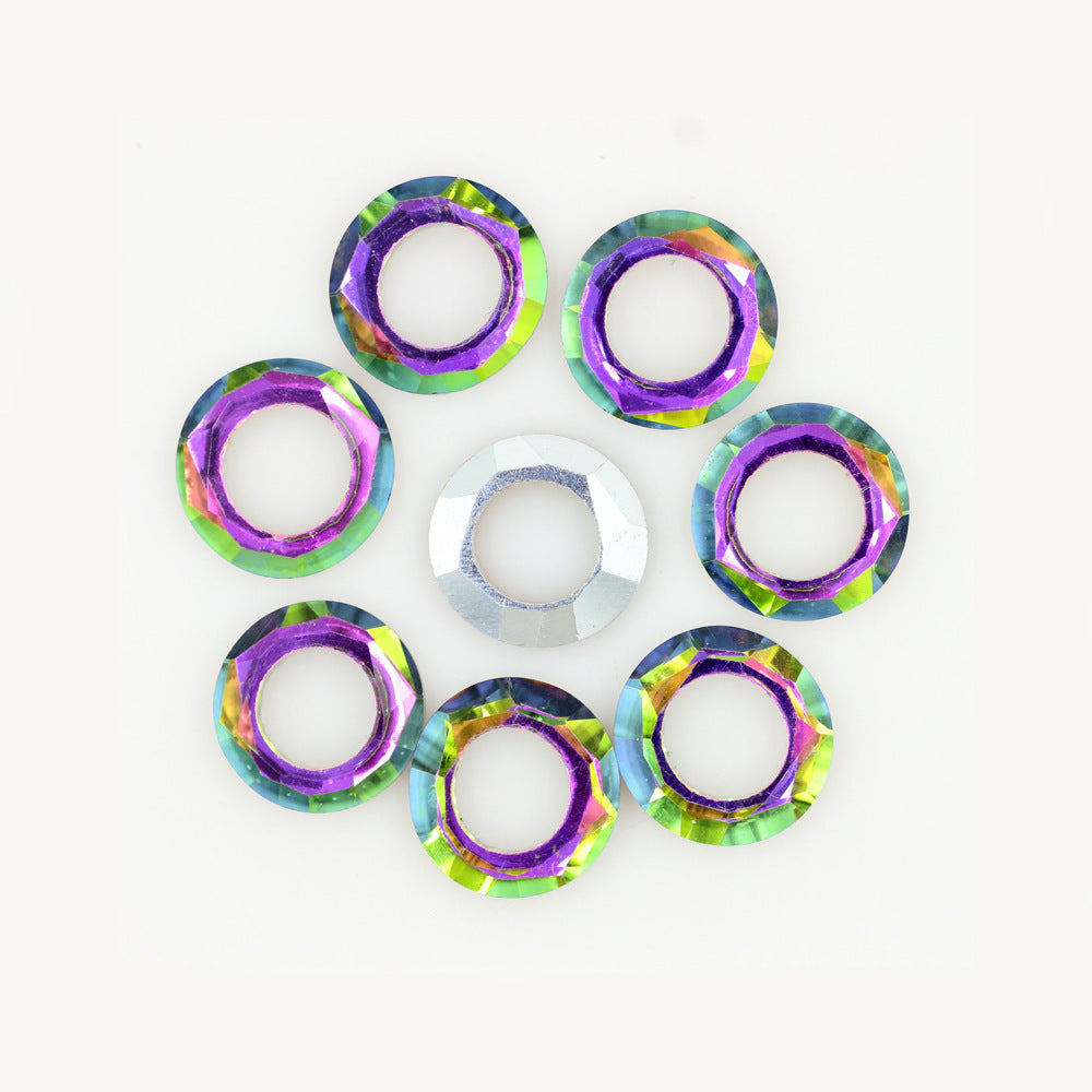 Glass Faceted Spacer Beads 8mm Large Hole 50pcs 24