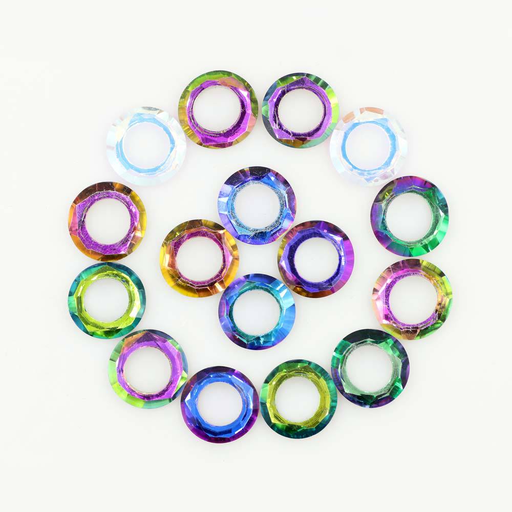 Glass Faceted Spacer Beads 8mm Large Hole 50pcs 25