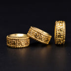 Brass Rondelle Spacer Beads 6-12mm Svastika Patterned 20pcs 2
