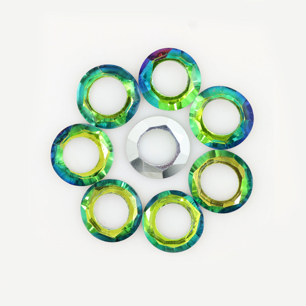Glass Faceted Spacer Beads 8mm Large Hole 50pcs 20