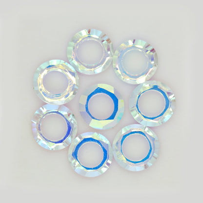 Glass Faceted Spacer Beads 8mm Large Hole 50pcs 18