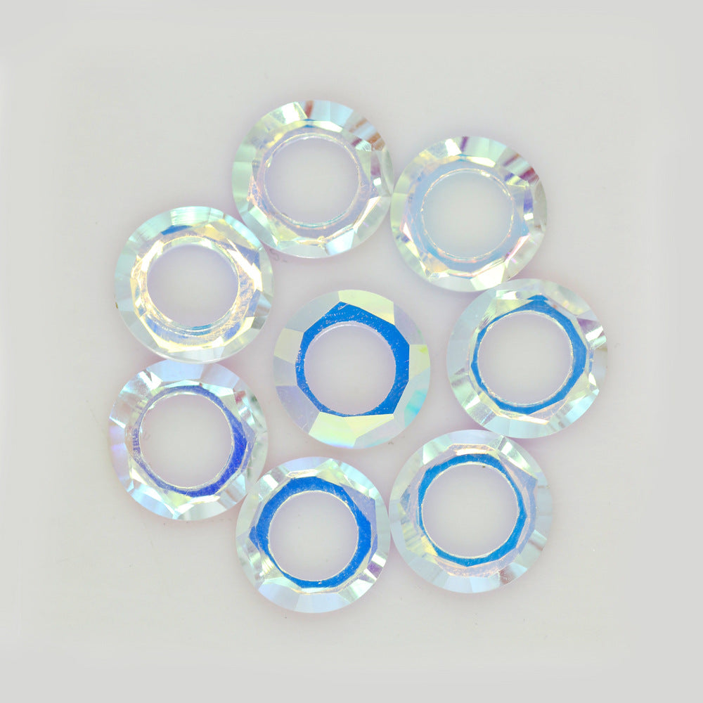 Glass Faceted Spacer Beads 8mm Large Hole 50pcs 18