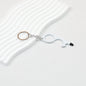 No Touch Door Opener Touchscreen Keychain Multifunctional Alloy - White