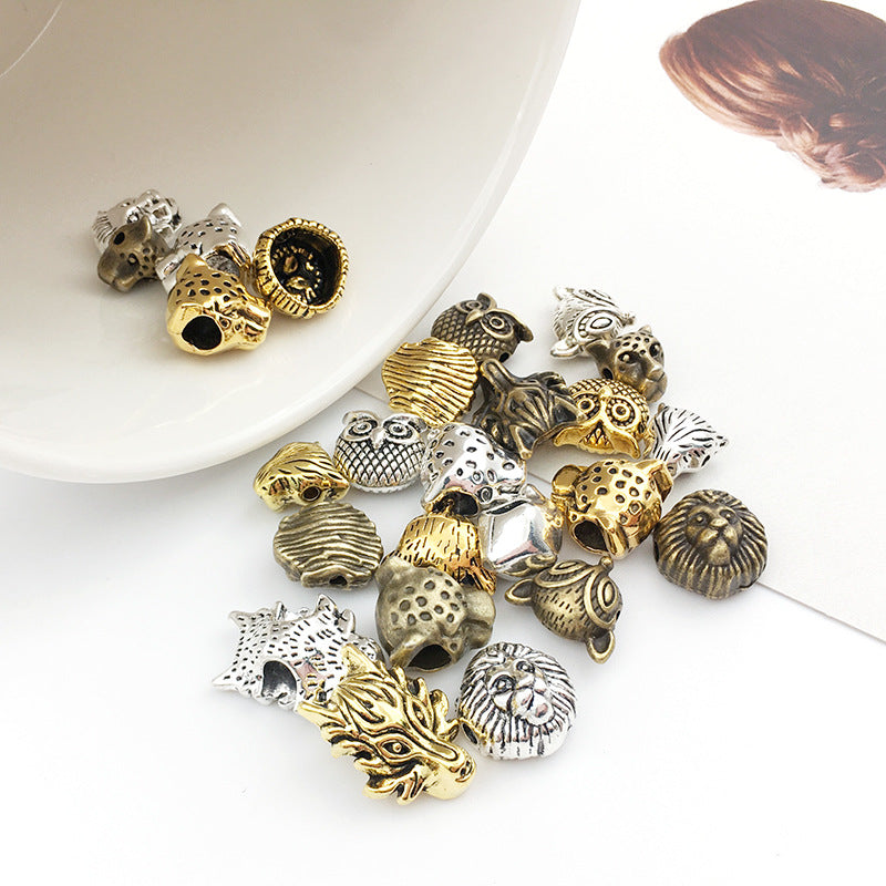 Animal Series Metal Beads Large Hole Antique Finish 30pcs 4