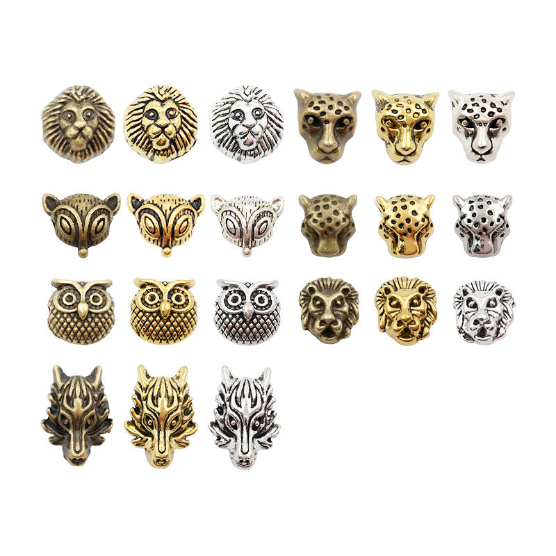 Animal Series Metal Beads Large Hole Antique Finish 30pcs
