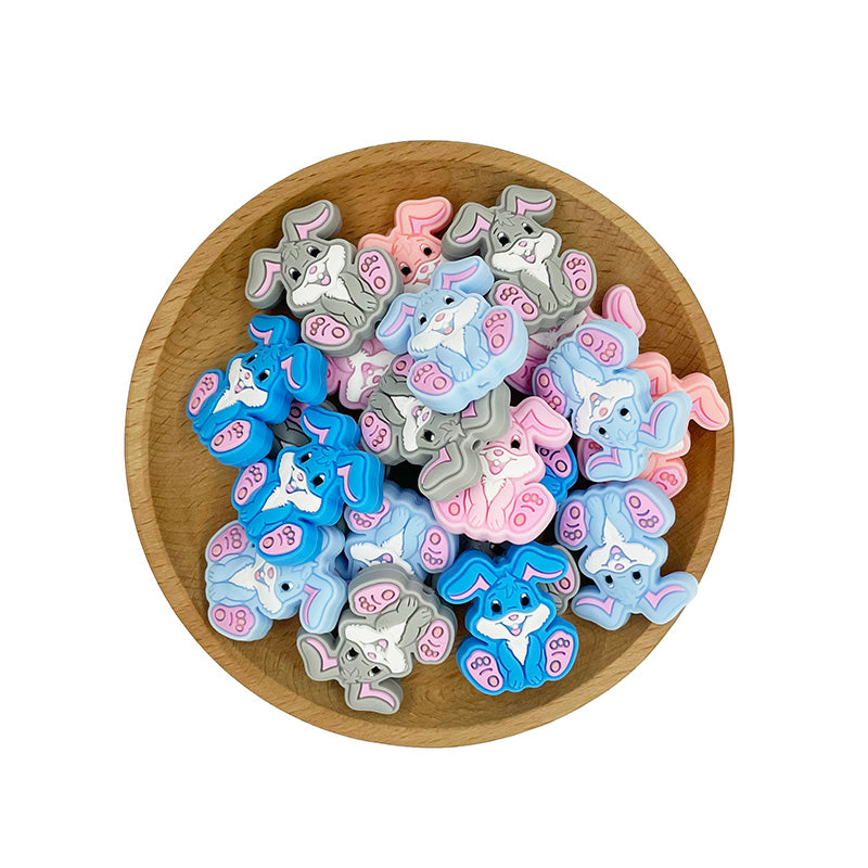 Silicone Focal Beads Rabbit Sitting Pose 20pcs 2