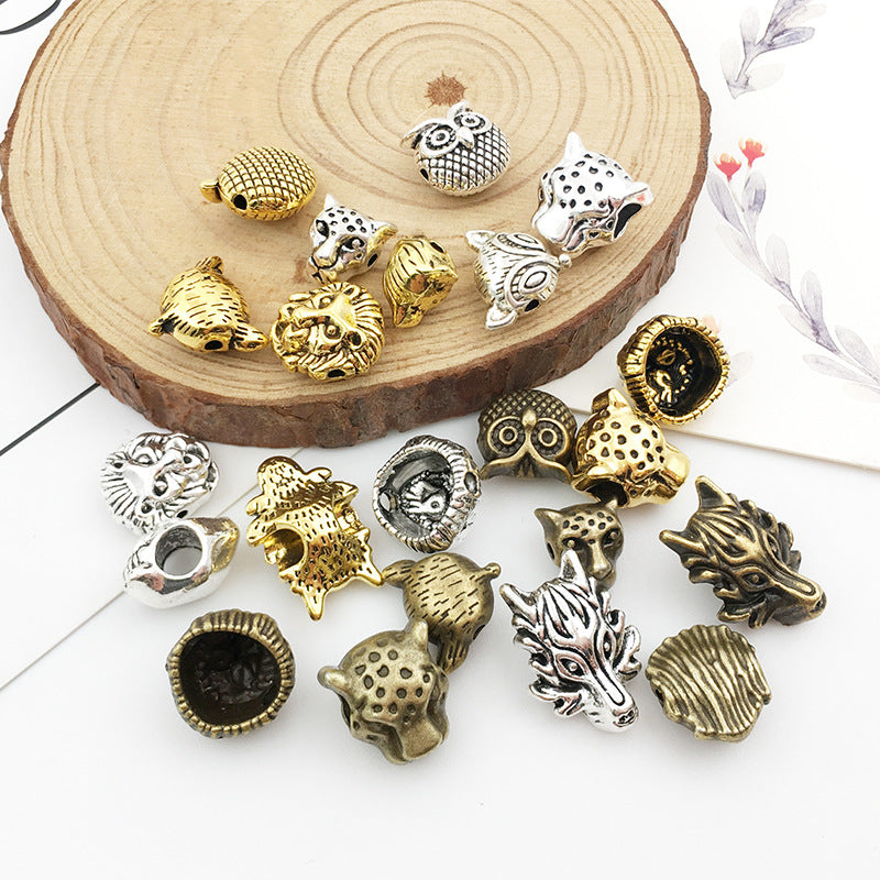 Animal Series Metal Beads Large Hole Antique Finish 30pcs 2