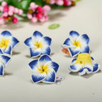 Plumeria Clay Beads 20mm Tropical Colors Polymer 10pcs 5