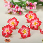 Plumeria Clay Beads 20mm Tropical Colors Polymer 10pcs 3