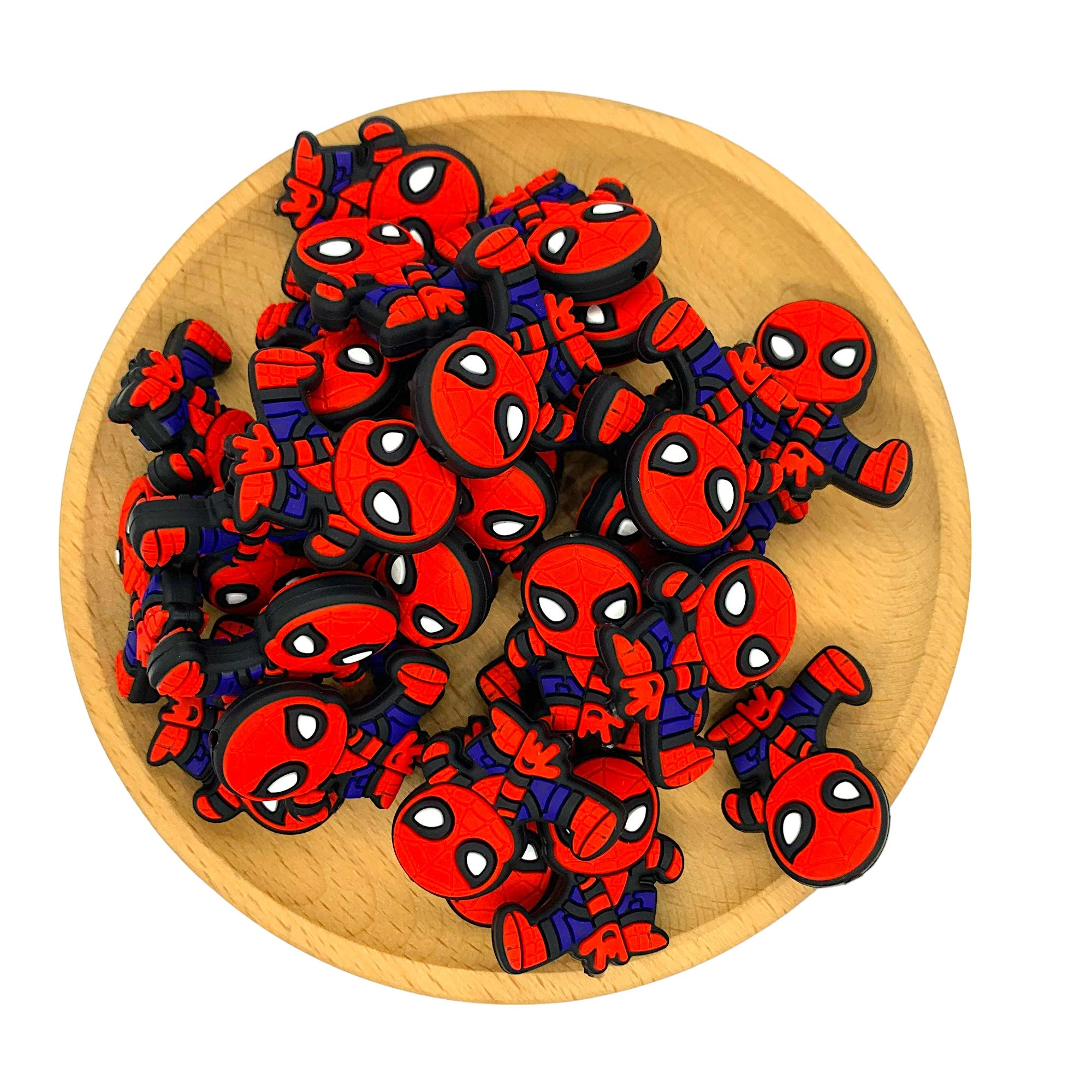 Silicone Focal Beads Spiderman Crouching Pose 20pcs 2