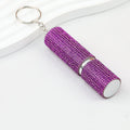 Rhinestone Perfume Spray Bottle Keychain Zinc Alloy 5ml Pink - Purple