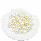 Pearl Round Acrylic Beads 6-12mm Imitation White ABS Plastic 100pcs 2