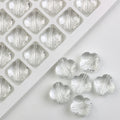 Faceted Four-Leaf Clover Glass Beads 12mm Vintage Plating 30pcs 6