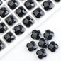 Faceted Four-Leaf Clover Glass Beads 12mm Vintage Plating 30pcs 7