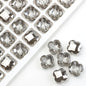 Faceted Four-Leaf Clover Glass Beads 12mm Vintage Plating 30pcs 11