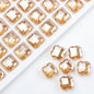 Faceted Four-Leaf Clover Glass Beads 12mm Vintage Plating 30pcs 13