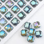 Faceted Four-Leaf Clover Glass Beads 12mm Vintage Plating 30pcs 9