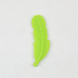 Colorful Feather Shaped Silicone Beads 20pcs - Fluorescent Green