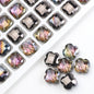 Faceted Four-Leaf Clover Glass Beads 12mm Vintage Plating 30pcs 21
