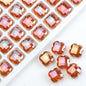 Faceted Four-Leaf Clover Glass Beads 12mm Vintage Plating 30pcs 18