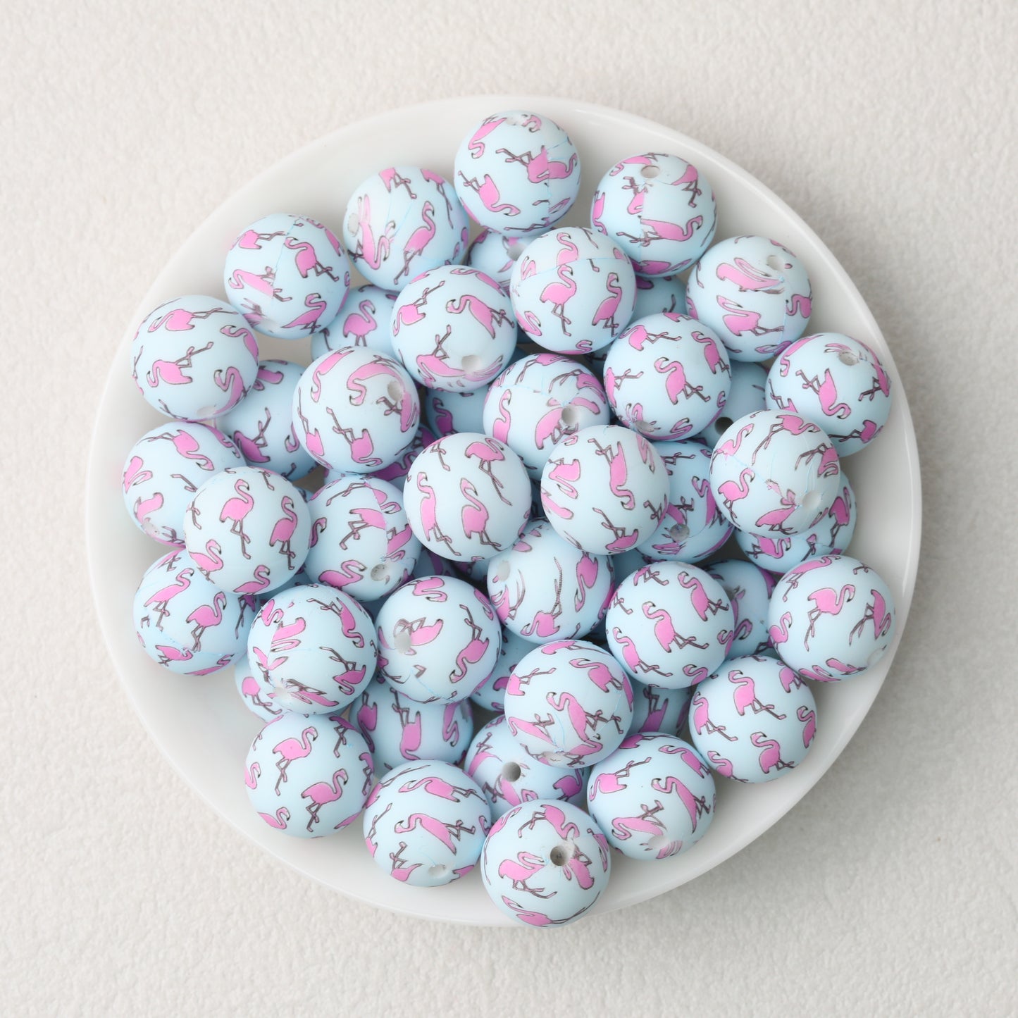 15mm Printed Silicone Beads with Nurse Ambulance and Floral Designs 50pcs 7