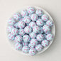 15mm Printed Silicone Beads with Nurse Ambulance and Floral Designs 50pcs 7