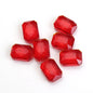 Electroplated Faceted Rectangle Glass Beads 13x18mm Iridescent 10pcs 15