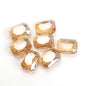 Electroplated Faceted Rectangle Glass Beads 13x18mm Iridescent 10pcs 12