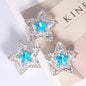 Alloy Double-Sided Five Point Star Beads with Rhinestones 2pcs 9