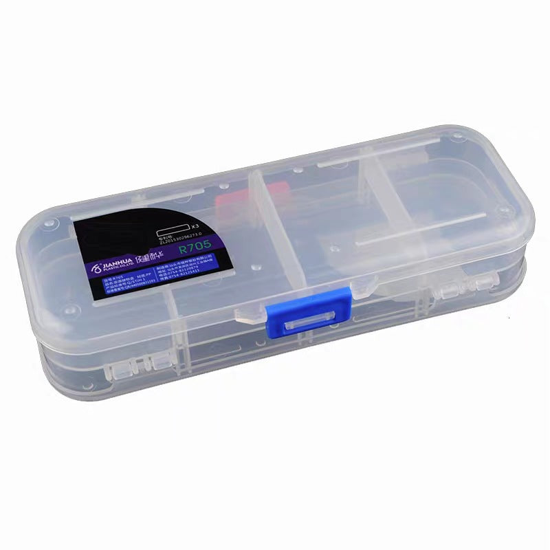 Double Sided Transparent Plastic Storage Box with Triple Compartments 3
