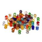 Seed Glass Beads 4mm Transparent Faceted Mixed Colors 200pcs