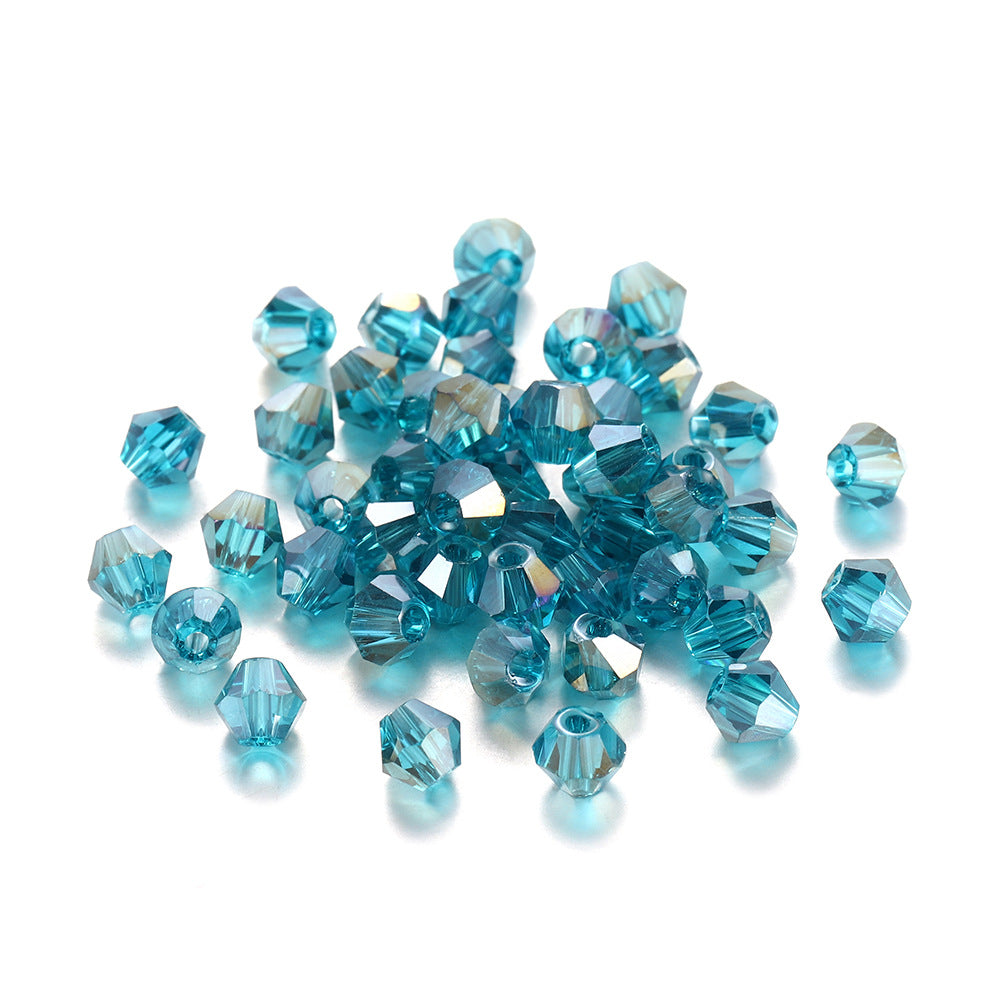 Seed Glass Beads 4mm Transparent Faceted Mixed Colors 200pcs 10