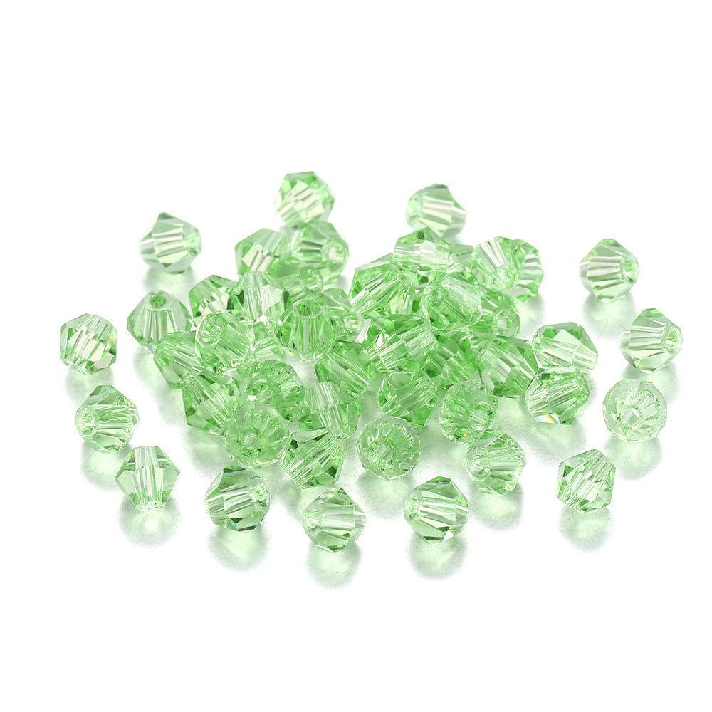 Seed Glass Beads 4mm Transparent Faceted Mixed Colors 200pcs 33