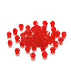 Seed Glass Beads 4mm Transparent Faceted Mixed Colors 200pcs 3