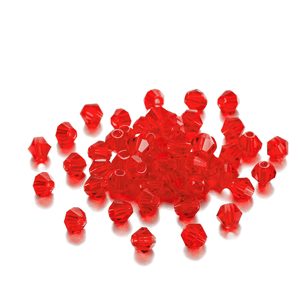 Seed Glass Beads 4mm Transparent Faceted Mixed Colors 200pcs 3