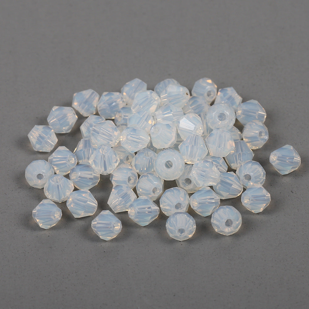 Seed Glass Beads 4mm Transparent Faceted Mixed Colors 200pcs 21