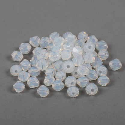 Seed Glass Beads 4mm Transparent Faceted Mixed Colors 200pcs 21
