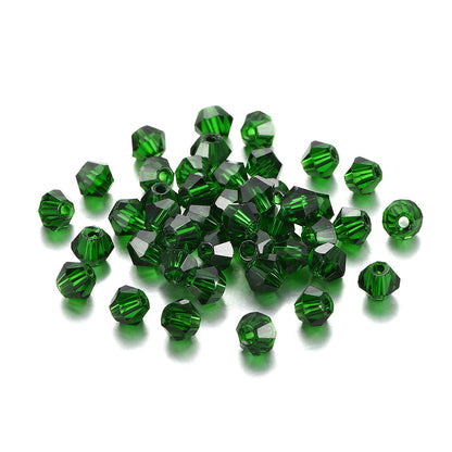 Seed Glass Beads 4mm Transparent Faceted Mixed Colors 200pcs 32