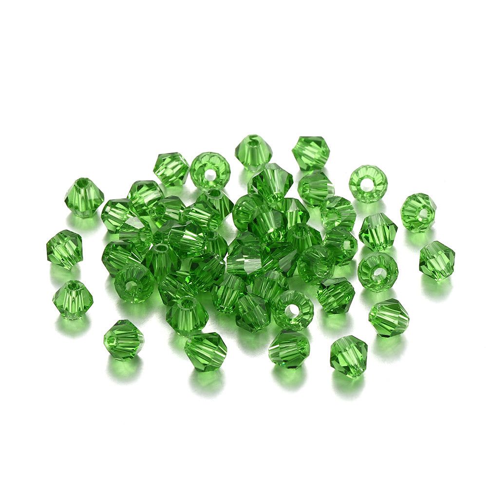 Seed Glass Beads 4mm Transparent Faceted Mixed Colors 200pcs 37