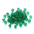 Seed Glass Beads 4mm Transparent Faceted Mixed Colors 200pcs 2