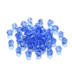 Seed Glass Beads 4mm Transparent Faceted Mixed Colors 200pcs 4