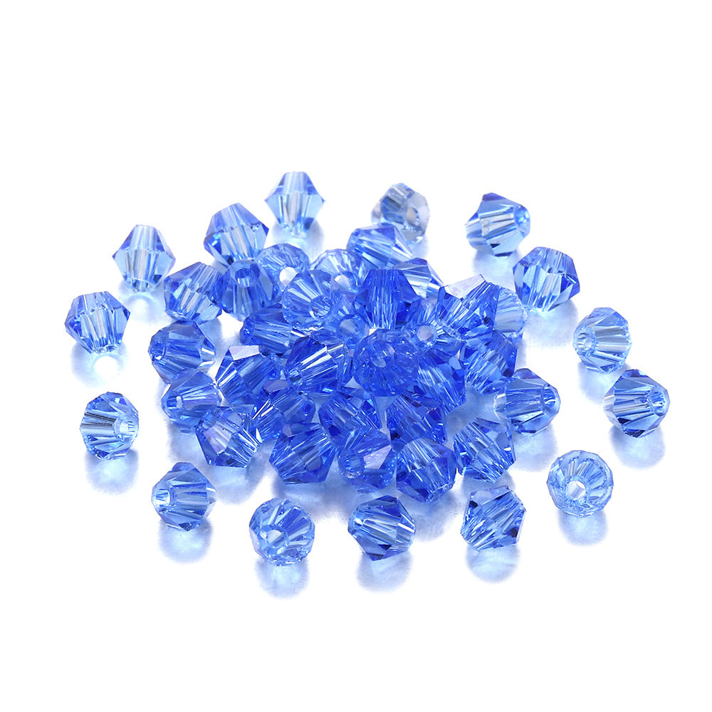 Seed Glass Beads 4mm Transparent Faceted Mixed Colors 200pcs 4