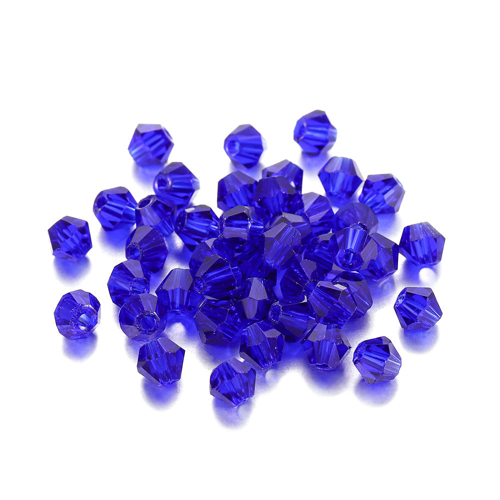 Seed Glass Beads 4mm Transparent Faceted Mixed Colors 200pcs 22
