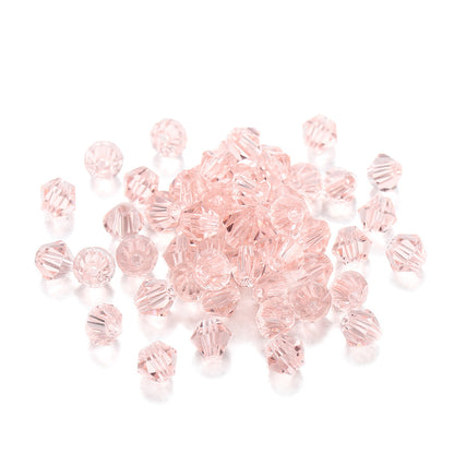 Seed Glass Beads 4mm Transparent Faceted Mixed Colors 200pcs 35