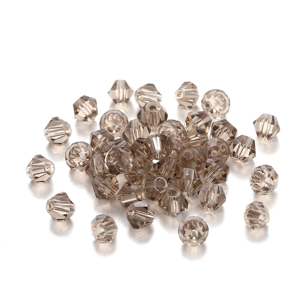 Seed Glass Beads 4mm Transparent Faceted Mixed Colors 200pcs 40