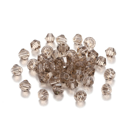 Seed Glass Beads 4mm Transparent Faceted Mixed Colors 200pcs 40