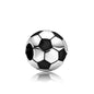 Football Enamel Metal Beads 10mm Glossy Alloy 10pcs